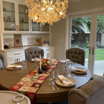 Eagle Peak Builders - Dining room with built in hutch, new French doors - General Contractors Near Me