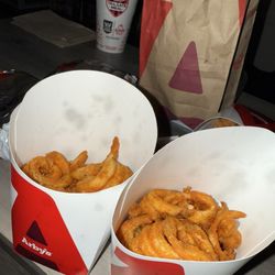 Paid extra for large fries. Not impressed and very unhappy.