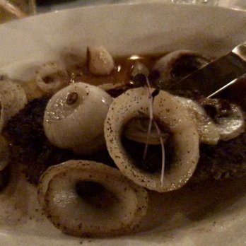 Log Cabin Steakhouse - Sirloin with onions - Seafood Near Me - Galena, Illinois Log Cabin Steakhouse - Sirloin with onions - Seafood Near Me - Galena, Illinois