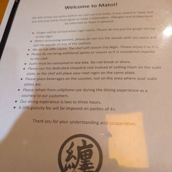Matoi - Rules - Sushi Bars Near Me - San Diego, California Matoi - Rules - Sushi Bars Near Me - San Diego, California