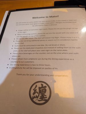 Menu photo 2 Matoi San Diego, CA Menu photo 2 Matoi San Diego, CA