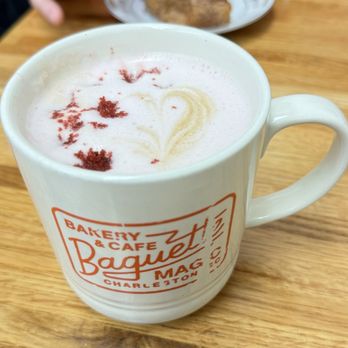 Baguette Magic - Red Velvet Latte (vegan) - Bakeries Near Me - Charleston, South Carolina Baguette Magic - Red Velvet Latte (vegan) - Bakeries Near Me - Charleston, South Carolina