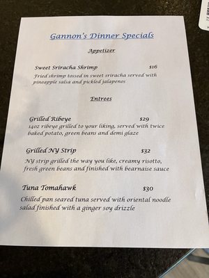 Menu photo 2 Gannon's Tavern Hyannis, MA