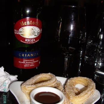The Port House Pintxo - churros and chocolate sauce with a great velvety Rioja complement - Spanish Near Me - Dublin, D