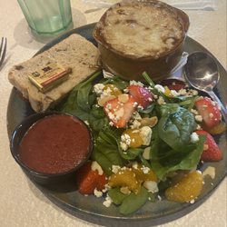 Old Mill Bakery Cafe - Strawberry salad and French onion soup!