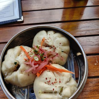 Anju Above - Vegetarian steam buns .. Where have you been all my life?! Nom, nom, nom, delicious. - Asian Fusion Near Me - Bloomington, Illinois