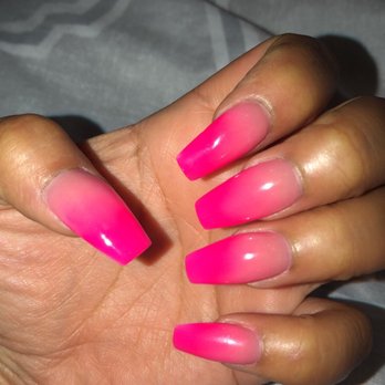 Pro Nails - Acrylic nails with colored ombré dip - Nail Salons Near Me - Newberg, Oregon