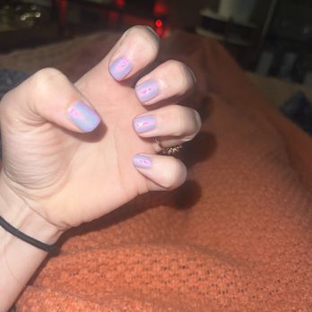 Glamour Nails - Solana Beach - Gel manicure with cool chrome finish! - Nail Salons Near Me - Solana Beach, California
