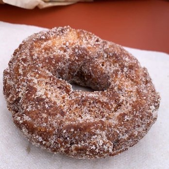 Boa Vista Orchards - Cinnamon sugar apple cider donut close up. Best thing on a cold day. - Fruits & Veggies Near Me - Placerville, California