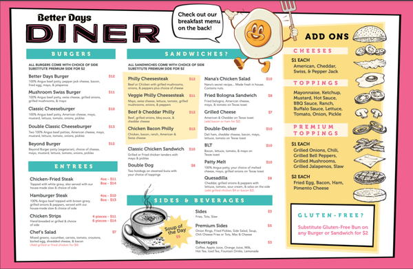 Menu photo 2 Better Days Diner - Spring Hill Spring Hill, TN