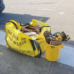 Medium sack, nearly full of mixed debris