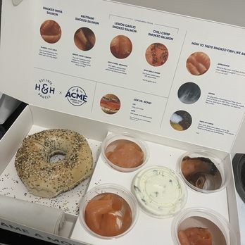 H&H Bagels - Salmon bagel sampler box - Bagels Near Me - New York, New York H&H Bagels - Salmon bagel sampler box - Bagels Near Me - New York, New York