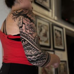 Tough Tiger Tattoo - Sleeve tattoo