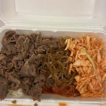 Ho Ga Oriental Cuisine - Bulgogi with rice, glass noodles, and kimchi. All for under $10! - Asian Fusion Near Me - Toronto, Ontario