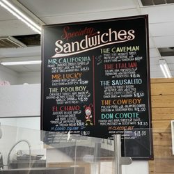 Picnicky's Sandwich Shop - Specialty Sandwich menu at Picnicky's Sandwich Shop in Vallejo.
