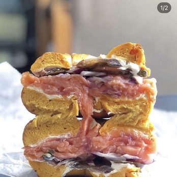 Queens Bagels & Delicatessen - Expectation - Bagel all the way (what I've gotten before in person) - Bagels Near Me - Forest Hills, New York