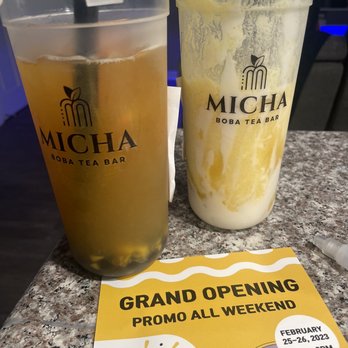 Micha Boba Tea Bar - Mangorange & Triple M - Juice Bars & Smoothies Near Me - Stanton, California