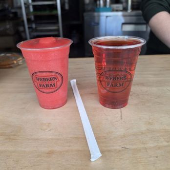Weber's Farm - Strawberry hard cider slushie and cherry hard cider - Bakeries Near Me - Parkville, Maryland Weber's Farm - Strawberry hard cider slushie and cherry hard cider - Bakeries Near Me - Parkville, Maryland