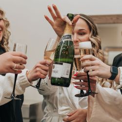 The Rouge Salon and Spa - Bridal party having a great time at The Rouge Salon and Spa!