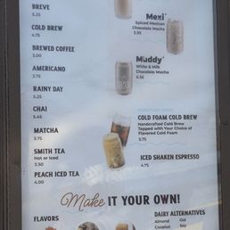 Menu as of January 2026