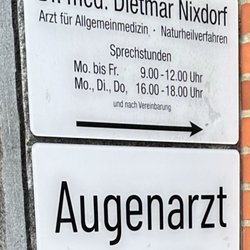 Dr. med. Dietmar Nixdorf - Öffnungszeiten