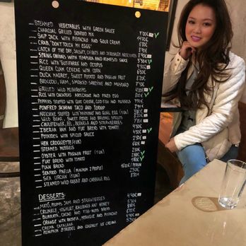 Somorrostro - Ask for an English menu and they'll bring you this giant sign lol! - Catalan Near Me - Barcelona, B