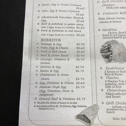 Victorias - Breakfast menu