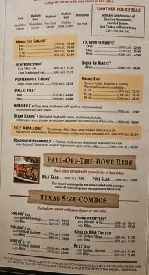 Menu photo 3 Texas Roadhouse Rock Hill, SC