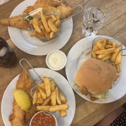 The Chip Shed - Fish & Chips, beans, & fish sandwich