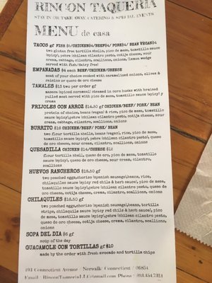 Menu photo 4 Rincon Taqueria Norwalk, CT Menu photo 4 Rincon Taqueria Norwalk, CT