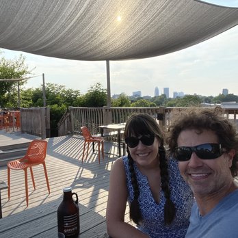 Gravely Brewing - Upper deck - you can enjoy a great day, watch the sunset, and your beers and food are delivered to you with a QR code. - Breweries Near Me - Louisville, Kentucky