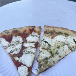 White Pizza Slice with Garlic