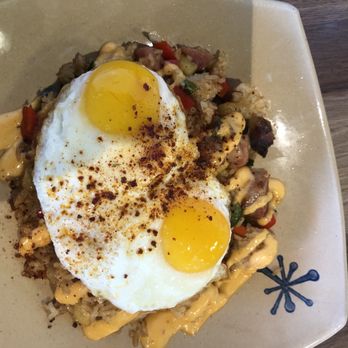 Snooze, an A.M. Eatery - Habanero Pork Belly Breakfast Fried Rice - Breakfast & Brunch Near Me - Las Vegas, Nevada