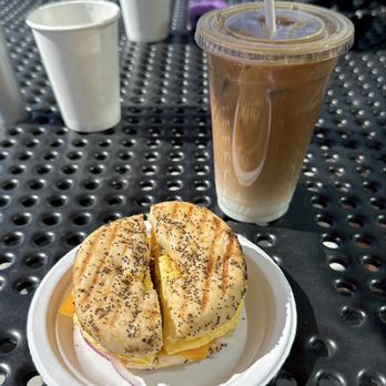 Hugo Coffee Roasters - Breakfast Sandwich and Iced Latte - Coffee Roasteries Near Me - Salt Lake City, Utah Hugo Coffee Roasters - Breakfast Sandwich and Iced Latte - Coffee Roasteries Near Me - Salt Lake City, Utah