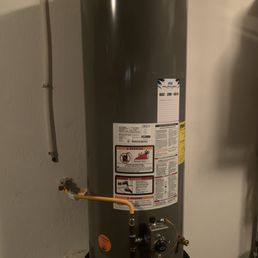 After Install: water heater tank