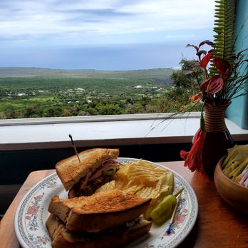 The Coffee Shack - Cubano sandwich on rye bread, with that spectacular view. - Coffee & Tea Near Me - Captain Cook, Hawaii The Coffee Shack - Cubano sandwich on rye bread, with that spectacular view. - Coffee & Tea Near Me - Captain Cook, Hawaii