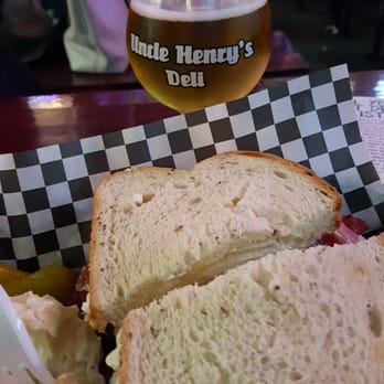 Uncle Henry's Deli - The Rachel with potato salad and a Hefeweizen - Delis Near Me - Downey, California