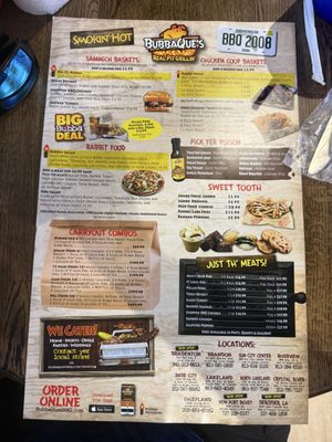 Menu photo 6 BubbaQue's New Port Richey, FL