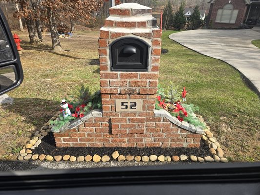 Mailbox Construction and Design - I worked closely with the homeowner to design and construct a custom masonry brick mailbox that would perfectly complement the home’s exterior and add distinctive curb appeal. The process began with an on-site consultation, where we selected the ideal brick to match the property and discussed details such as a decorative address plaque and a secure, locking mailbox insert. To ensure the longevity and stability of the structure, I installed a reinforced concrete foundation before skillfully laying each brick with attention to detail and craftsmanship. Once construction was complete, I carefully finished the mortar joints, applied a weatherproofing sealant, and verified that every element met the highest standards of quality and durability. The end result was a beautiful, functional brick mailbox that not only enhances the entrance to the home but is also built to stand the test of time.