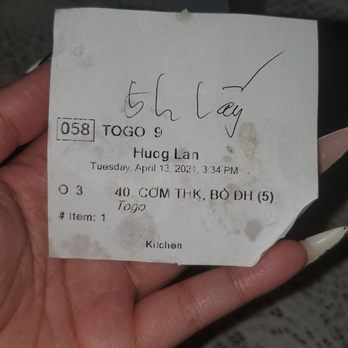 Com Tam Dao Vien - Receipt - Vietnamese Near Me - Westminster, California Com Tam Dao Vien - Receipt - Vietnamese Near Me - Westminster, California