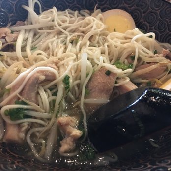 Ten Gu Ramen - Chicken Ramen (thin noodles): Started eating  halfway through, sorry :) - Ramen Near Me - Bakersfield, California