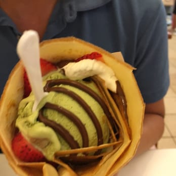 Sweet Berry - Strawberry Nutella crepe with green tea gelato - Ice Cream & Frozen Yogurt Near Me - Fairfax, Virginia Sweet Berry - Strawberry Nutella crepe with green tea gelato - Ice Cream & Frozen Yogurt Near Me - Fairfax, Virginia