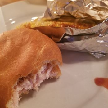 Jim 'N Nick's Bar-B-Q - Sorry for the half eaten pulled chicken sandwich and corn om the cob - Barbeque Near Me - Hiram, Georgia