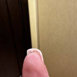 Tk Nails - Wrap left under the nail on my skin