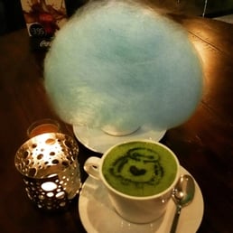 Green tea latte and toasted marshmallow latte Green tea latte and toasted marshmallow latte