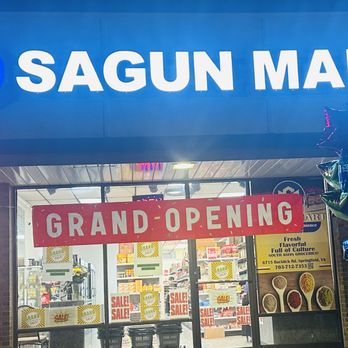 Sagun Mart - Street front sign and opening sign - Grocery Near Me - Springfield, Virginia