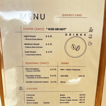 Quickly - Menu 2025 - Coffee & Tea Near Me - Monterey Park, California