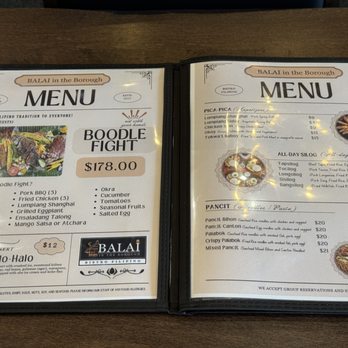 Balai in the Borough - Inside of menu~ (June 2025) - Filipino Near Me - New Westminster, British Columbia