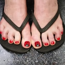 Passion Nail Spa II - Ladybug pedicure by Dee!