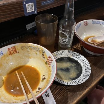 Menya Rui - Empty pork shoyu ramen, house cucumbers and tantanmen ramen. - Ramen Near Me - St. Louis, Missouri Menya Rui - Empty pork shoyu ramen, house cucumbers and tantanmen ramen. - Ramen Near Me - St. Louis, Missouri